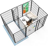 Vista 44 de FXW Homeplus Unleashed Corralito para Perros de Interior - Juego Sin Estrés y Seguro, Resistente de 40 Pulgadas 6 Paneles Corralito para Perros Negro