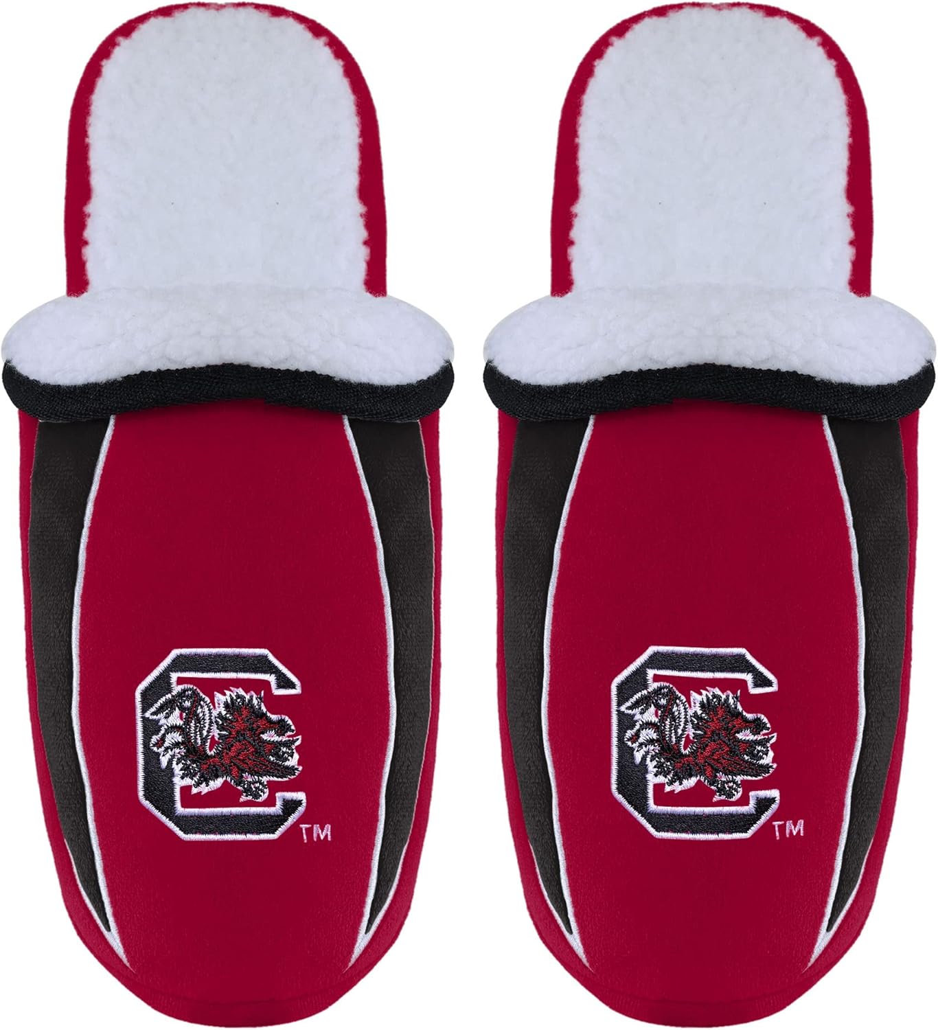 FOCO South Carolina Gamecocks NCAA Mens Sherpa Slide Slippers - L - Image 4