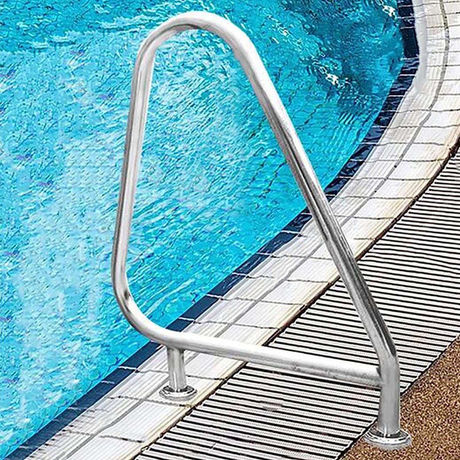 Pool Handrail Swimming Pool Hand Railing Anti-Slip Safety Ladder Rail Grip for Swimming Pools-Quick Installation (Thickness 1mm)