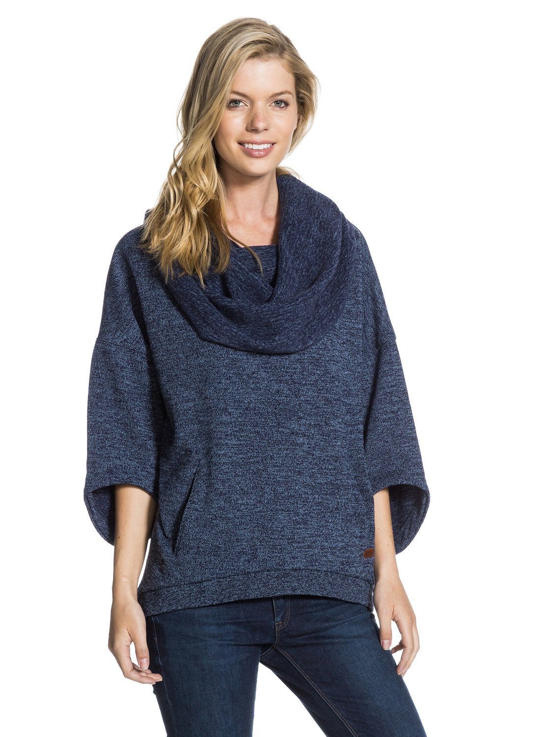Roxy Juniors Fly Free Cowl Neck Oversized Pullover