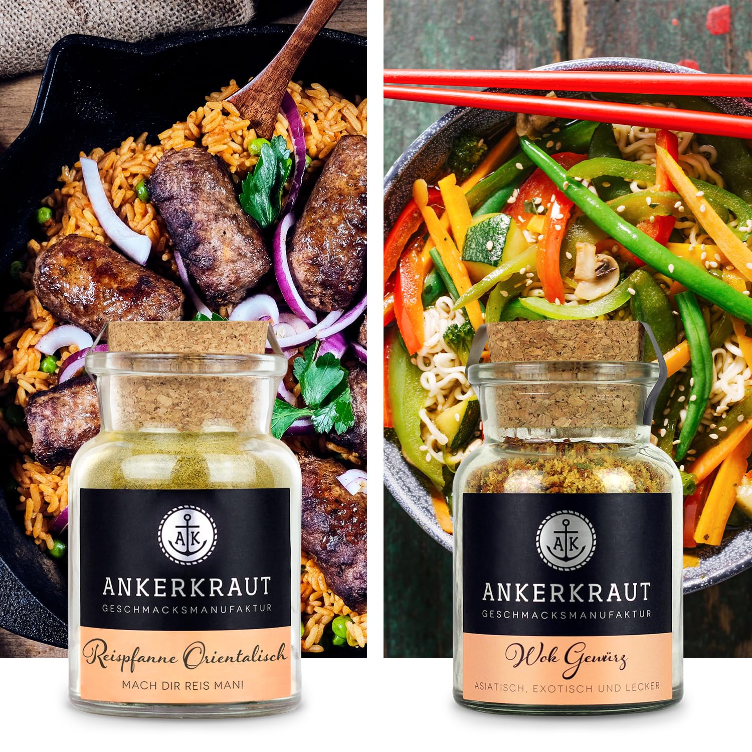 Ankerkraut Meal-Prep Gewürz-Set mit 12 Gewürzen, lecker & abwechslungsreich kochen, für Hühnchen, Gemüse, Reis & Co., bis zu 220 verschiedene Geschmackskombinationen