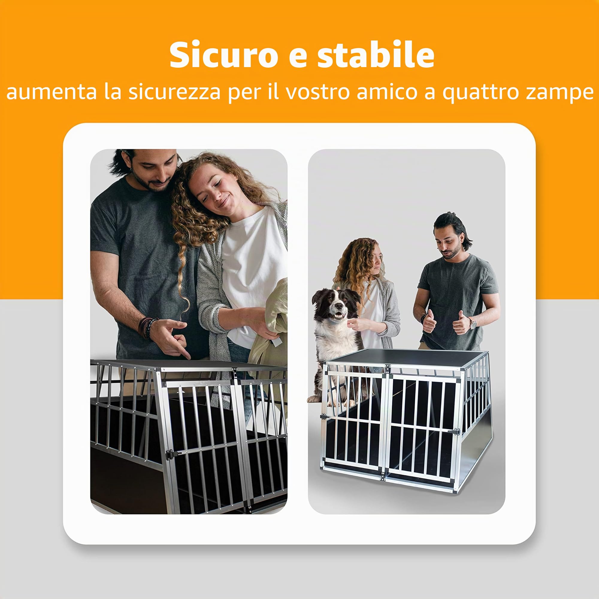 Merschbrock Trade GmbH - Trasportino per cani XL per auto, box da viaggio, gabbia per cani