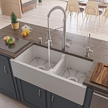 double bowl farmhouse sink