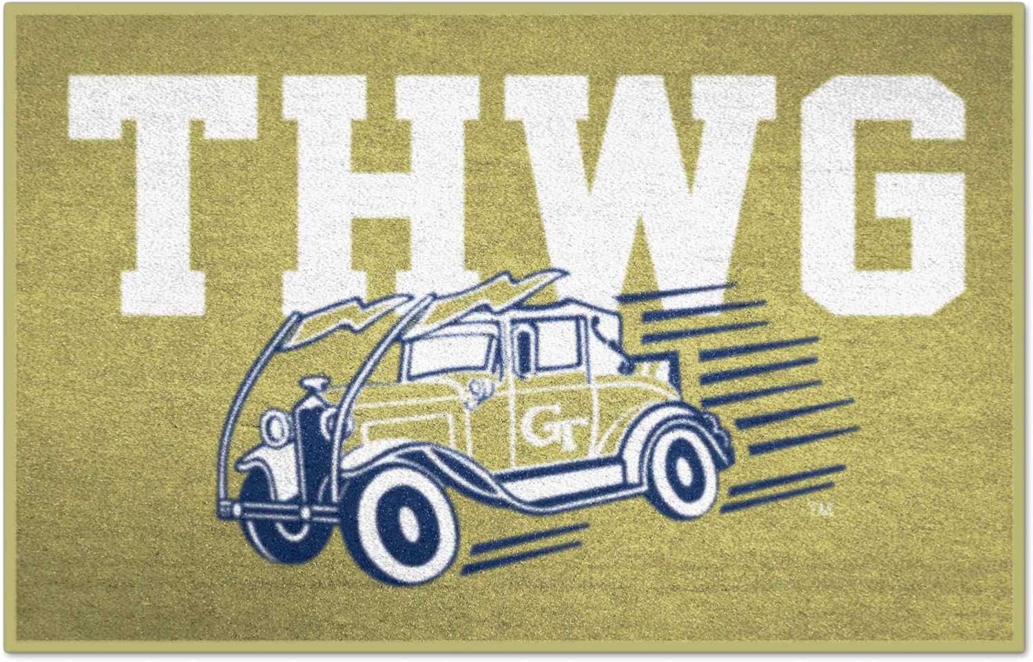 FANMATS 33403 NCAA - Georgia Tech Starter Mat Accent Rug - 19in. x 30in. Slogan Design| Sports Fan Home Decor Rug and Tailgating Mat