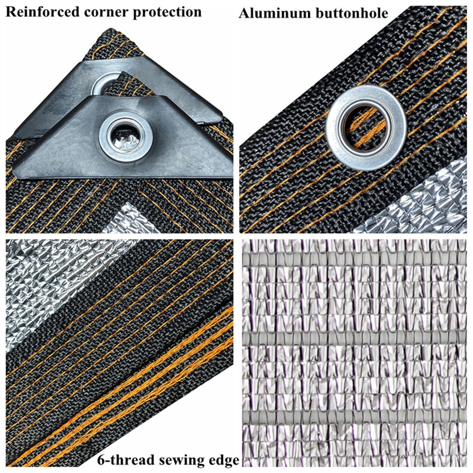 75% 99% blok UV folia aluminiowa siatka przeciwsłoneczna zewnętrzna odblaskowa osłona przeciwsłoneczna dom altanka Prooftop chłodzenie parasolka żagle netto (Color : 99 percent, Size : 4X4meter)