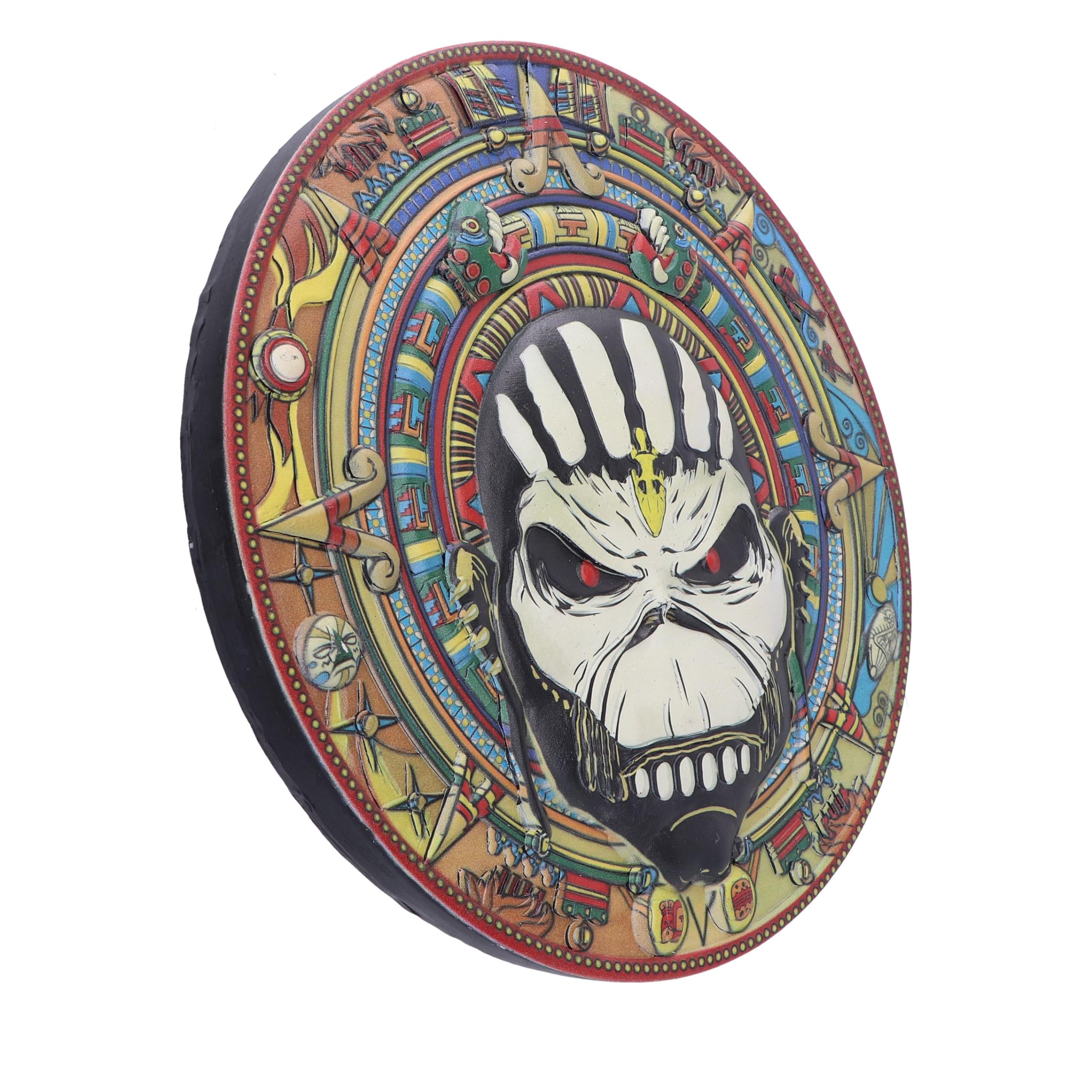 Nemesis Now Placa de pared, resina, multicolor, 29 cm | Producto oficial de Iron Maiden, colección de Rock Band