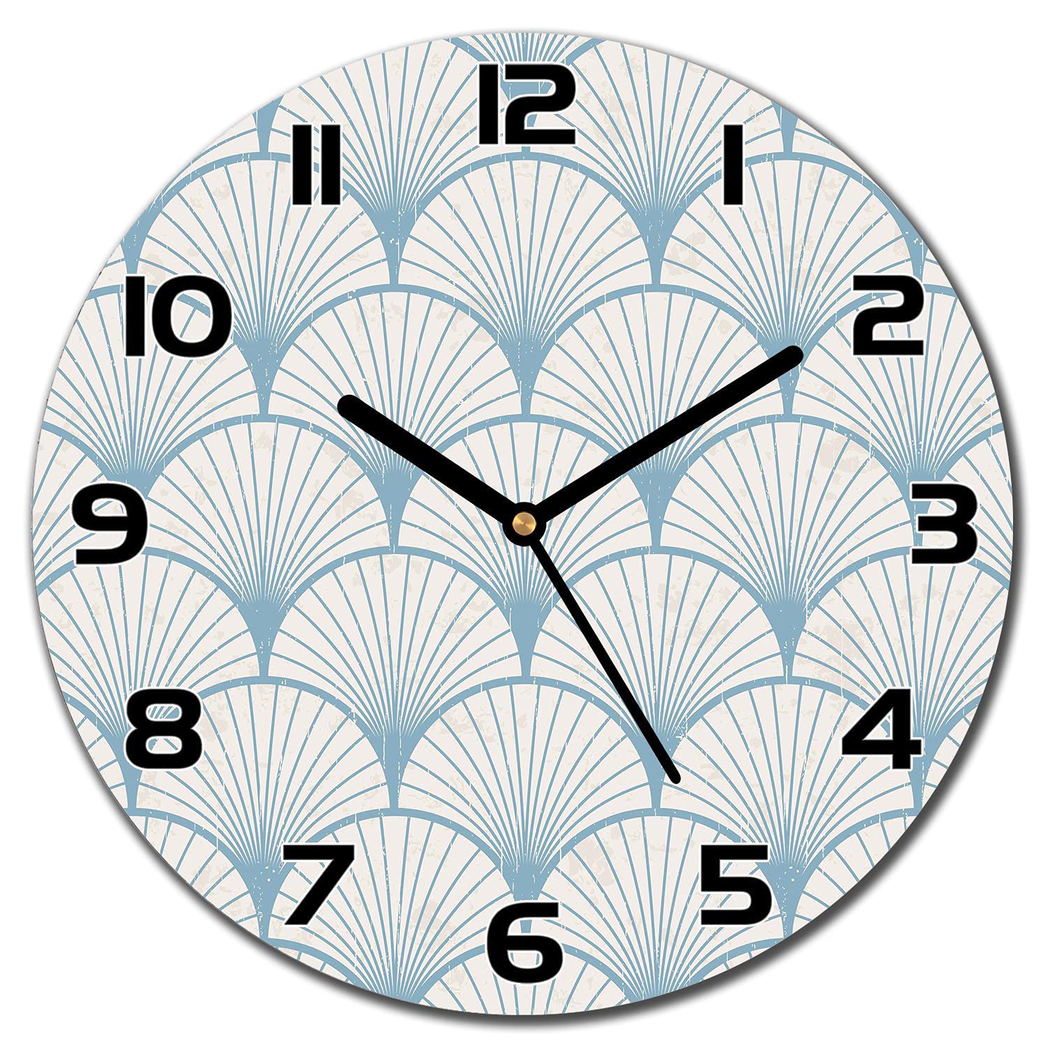 Horloge en Verre Sécurité Moderne 30 cm avec Cadran Finition Japonaise Rétro