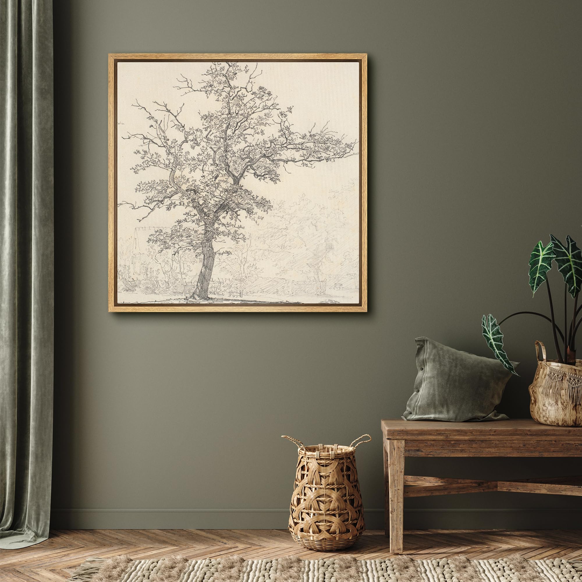 Amazon.com: SIGNFORD Framed Canvas Print Wall Art Vintage Antique