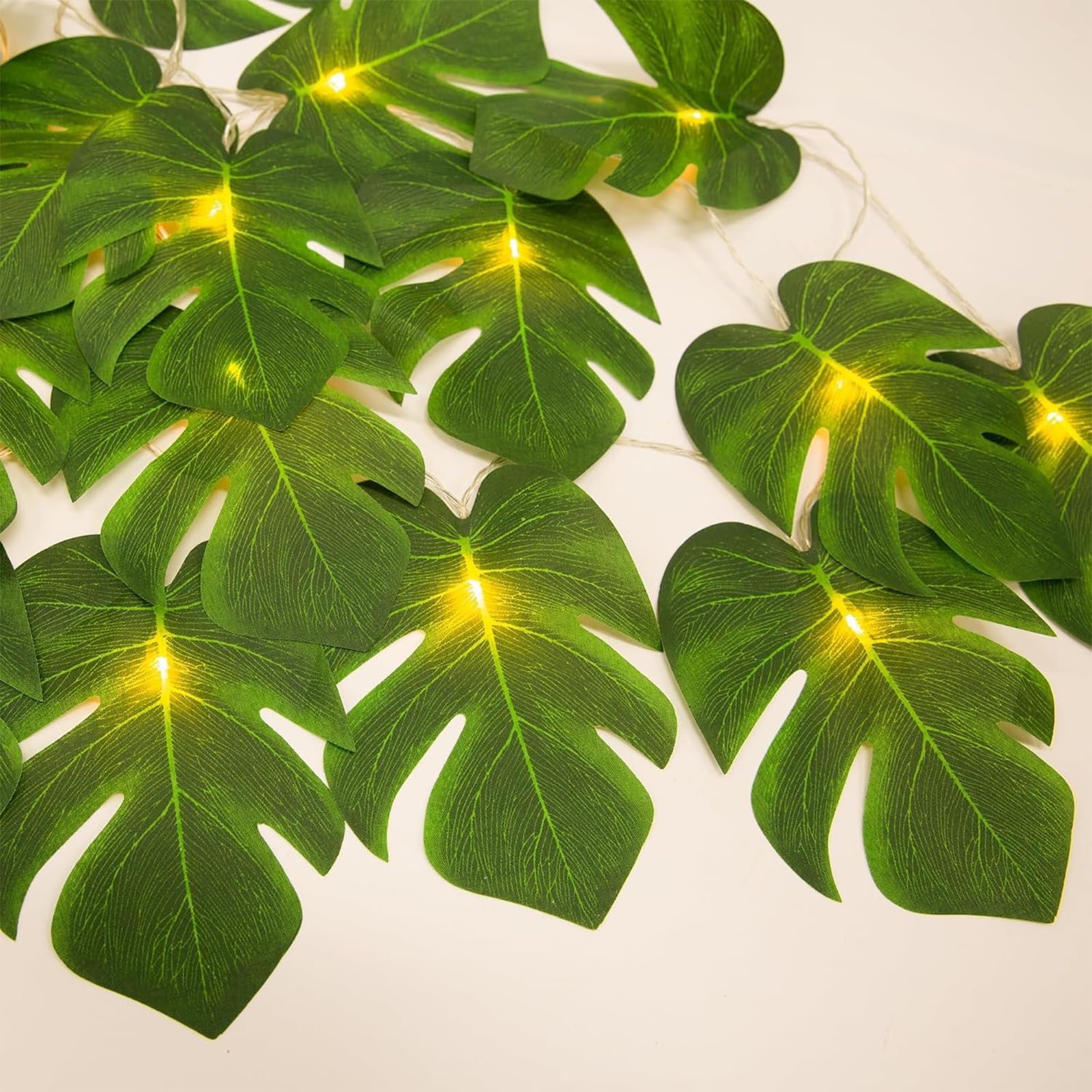 Lichterkette Palmenbltter,1,5M 10 LED Bltter Lichterkette  Batteriebetrieben,Monstera Leaf lichterkette,Tropische Knstliche Rattan  Palmenbltter,fr Hawaii Party,Sommerpartys,Strand Deko : Amazon.de:  Beleuchtung