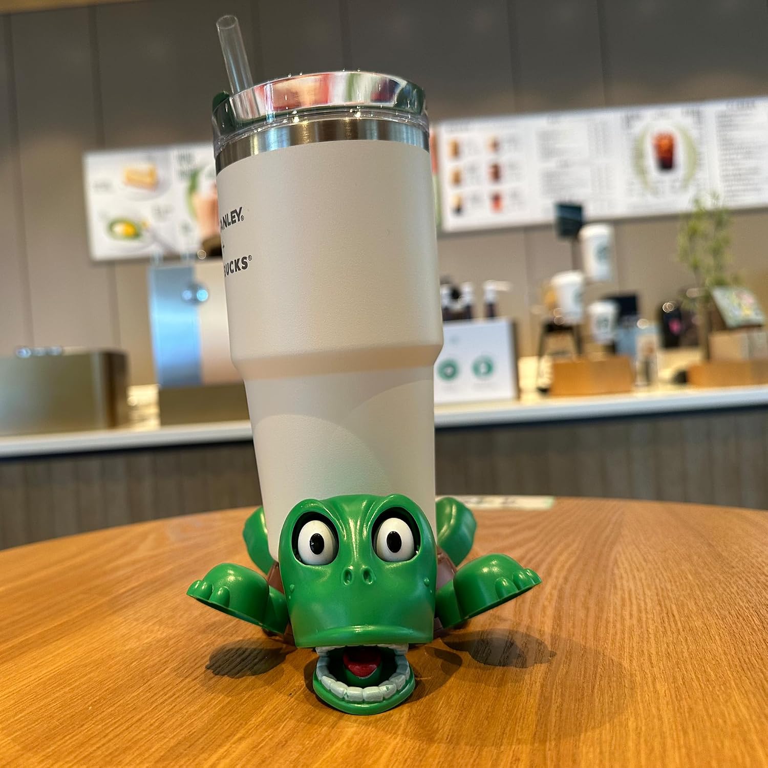JOD® Turtle Cup Holder,Turtle Coaster with Funny Expression, Cup Holder with Liftable Limbs & Expressive Face for Turtles,Tortoise Lover Gag Gifts Home Decor(green)
