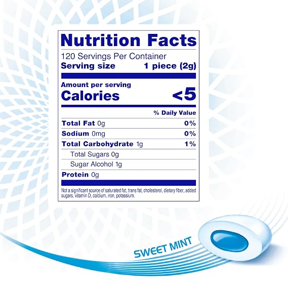Mentos Pure White Sugar-Free Chewing Gum With Xylitol, Sweet Mint, 120 Piece Bulk Resealable Bag (Pack of 1)
