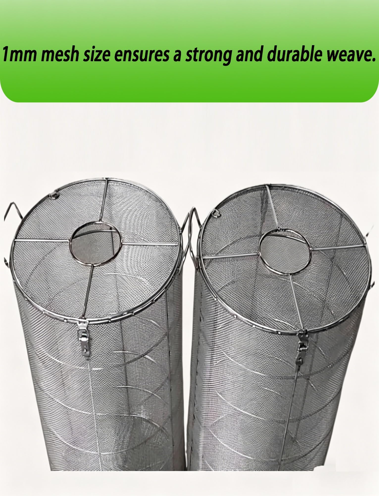 Protector de bomba sumergible de acero inoxidable 304, cubierta de malla de 1mm for evitar obstrucciones, filtro protector for bombas de sumidero, estanque(D 30CM H 70CM)