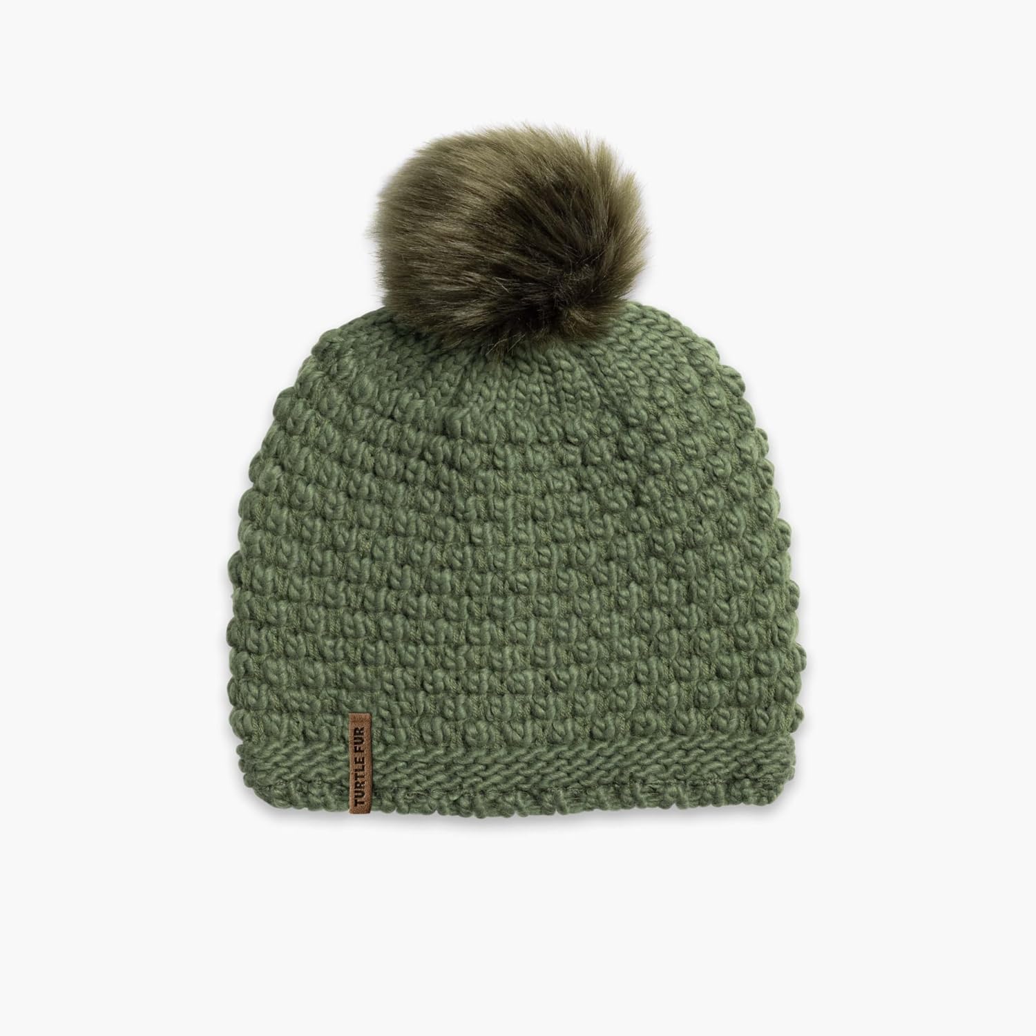 Turtle Fur Women's Snowfall Plush Fleece Lined Faux Pom Beanie