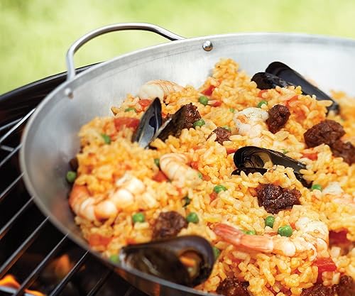 Miniatura 2 de Outset Parrilla Paella, sartén de barbacoa de acero inoxidable con asas