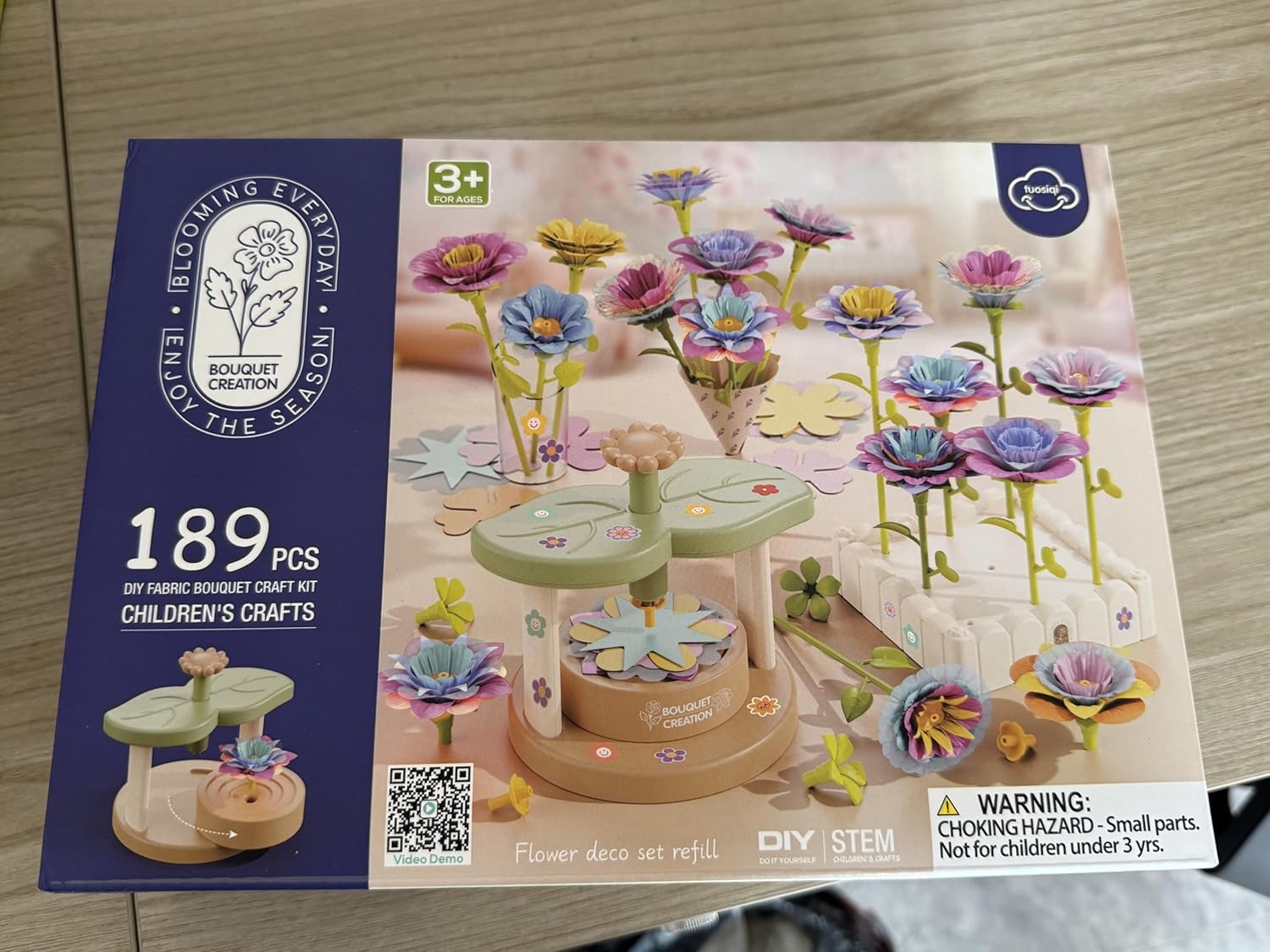 SJIADA DIY Flower Bouquets Toys Sets, Arts and Crafts for Girls Ages 3+, Build Your Flower Bouquet, Birthday Gifts for Kids, Flower and Gardening Toys