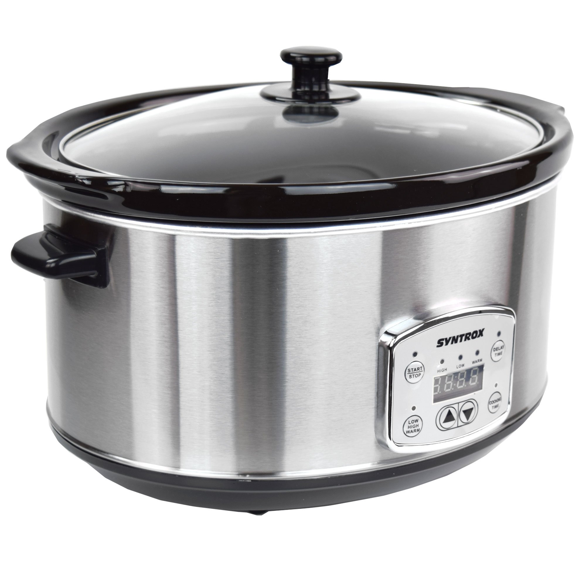 Syntrox Germany Schongarer mit 6,5L Slow Cooker mit 3 Heizstufen und Warmhaltefunktion und 320 Watt