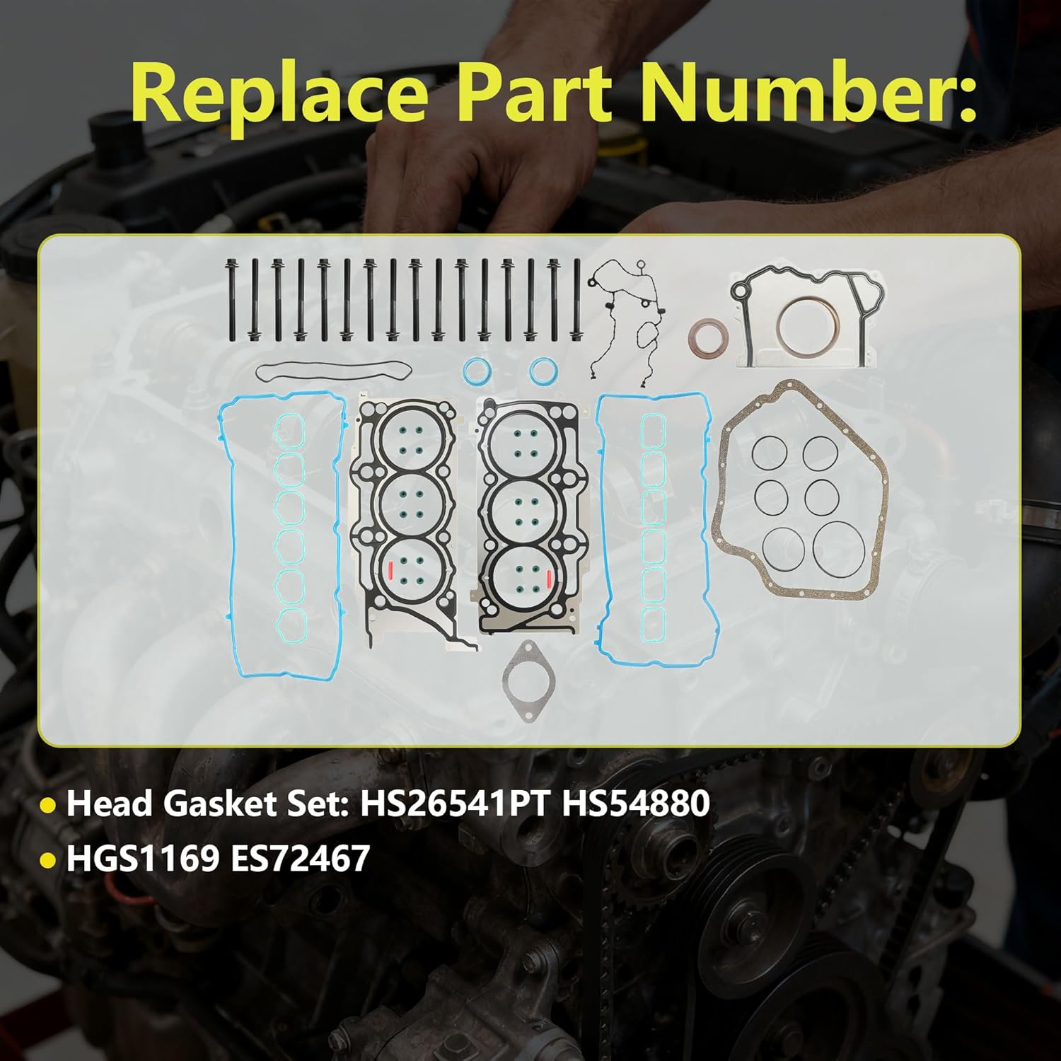 3.6 Engine Rocker Arm Valve Lifter Kit Timing Chain Kit Head Gasket Replacement for Chrysler Jeep Grand Cherokee Dodge Ram 1500 3.6L 2011-2015 5184352AF 5184332AA 5184296AH
