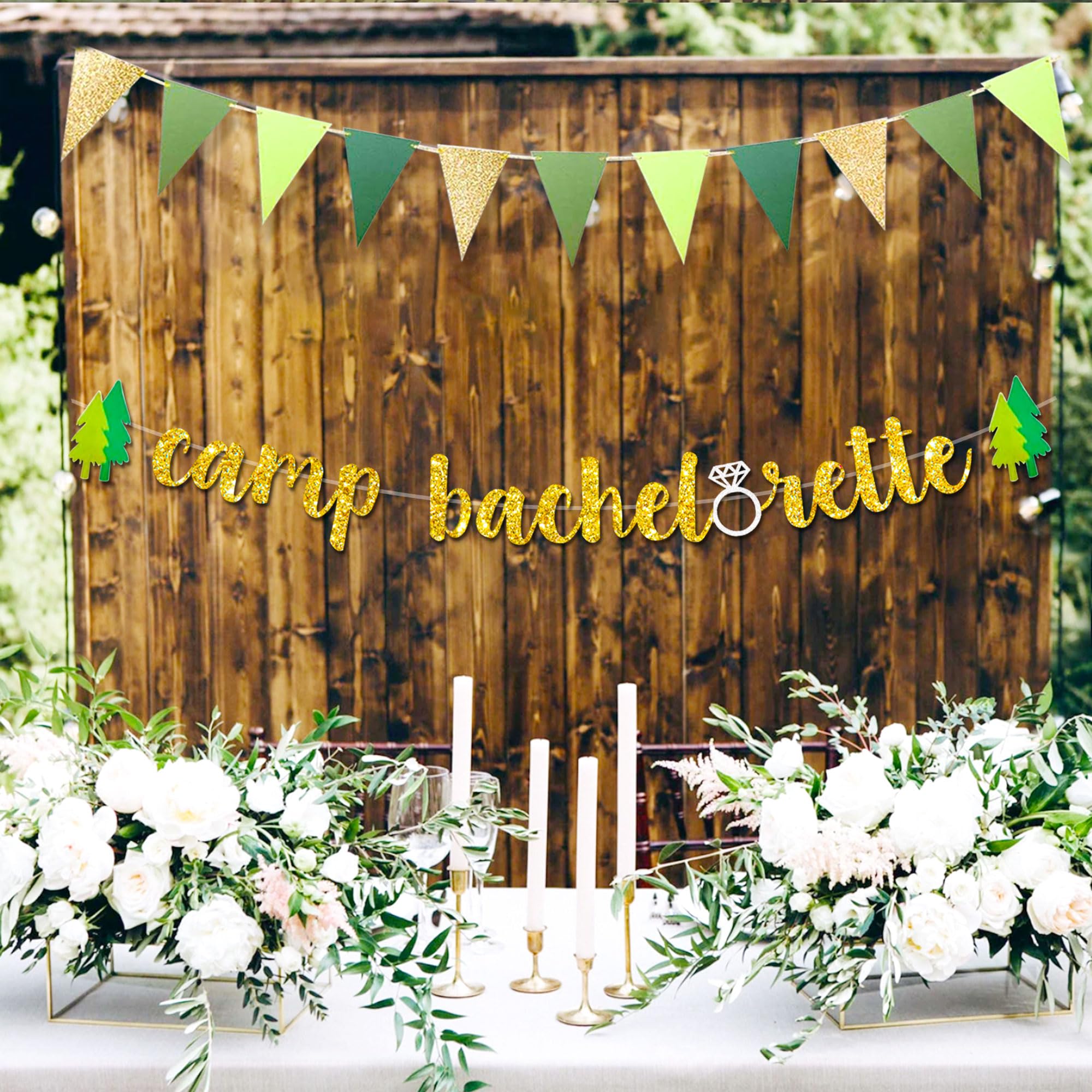 Camping Bachelorette Banner – 3 M Lang, Grün, Für Brautparty & Junggesellinnenabschied