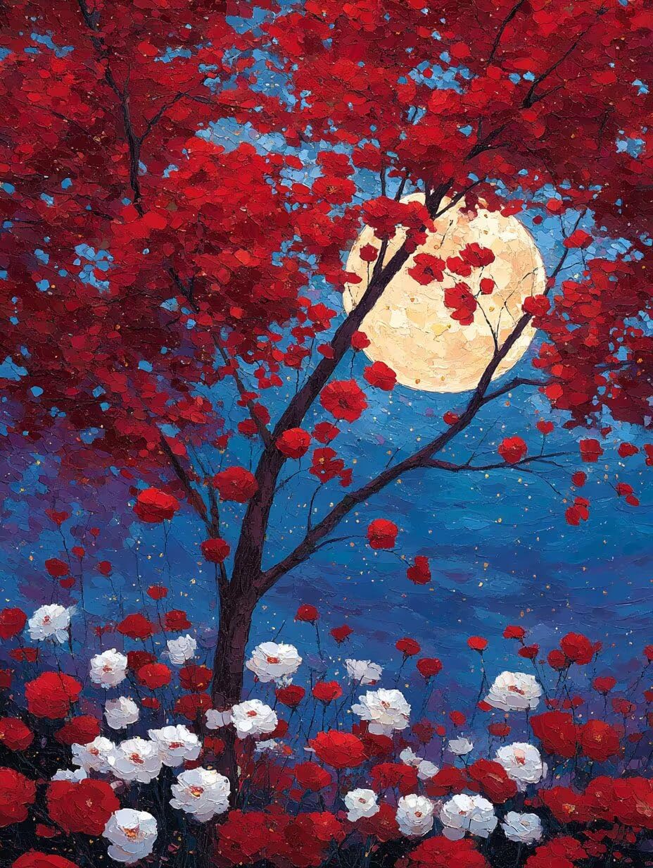 Puzzle de 5000 para Adultos, áRbol Rojo, Rompecabezas Clásicos YHPGL7-321