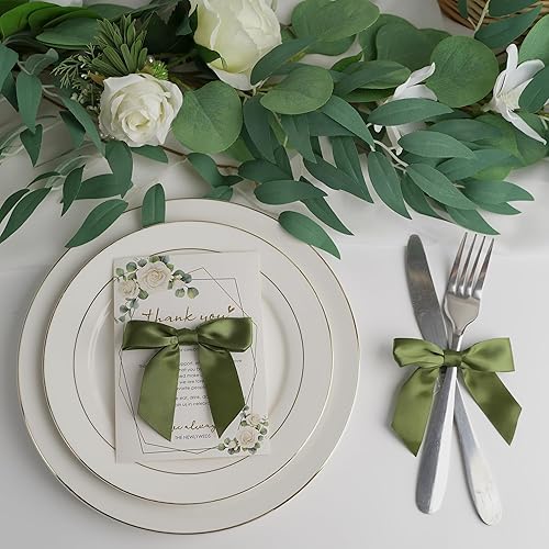 Vista 127 de AIMUDI Lazos giratorios para bolsas de golosinas de 3.5 pulgadas, lazos de satén azul turquesa para manualidades, lazos prefabricados con lazos Azul