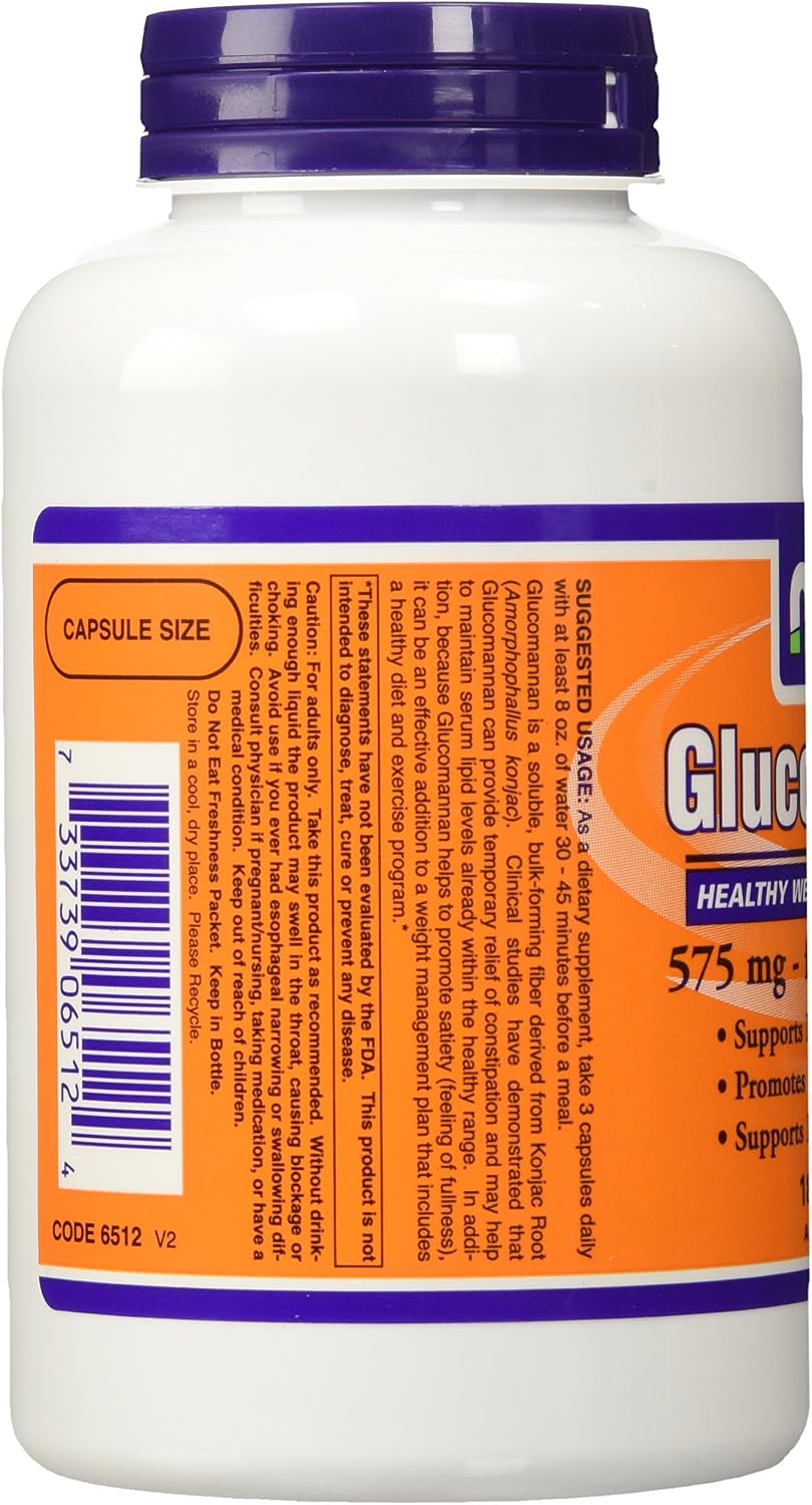 Now Foods Glucommanan (575mg, 2 pack/360 count)