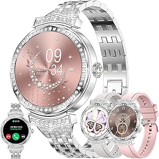 1.32 Inch AMOLED Women’s Smart Watch with Bluetooth 5.2 Call/Dialing, Smartwatch Compatible with Samsung Huawei Xiaomi And…