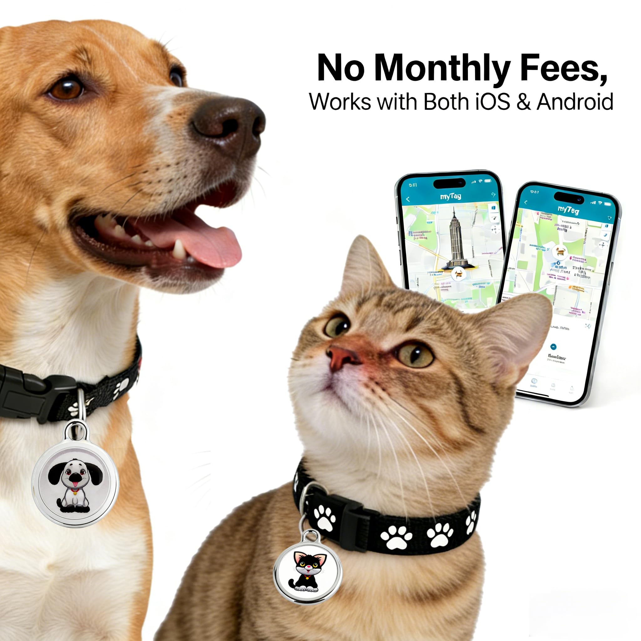 GPS Pet Tracker with Apple Find My Network, Android Compatibility, Real-Time Location Tracking, Water-Resistant (DINGWEIQI02) - image 4