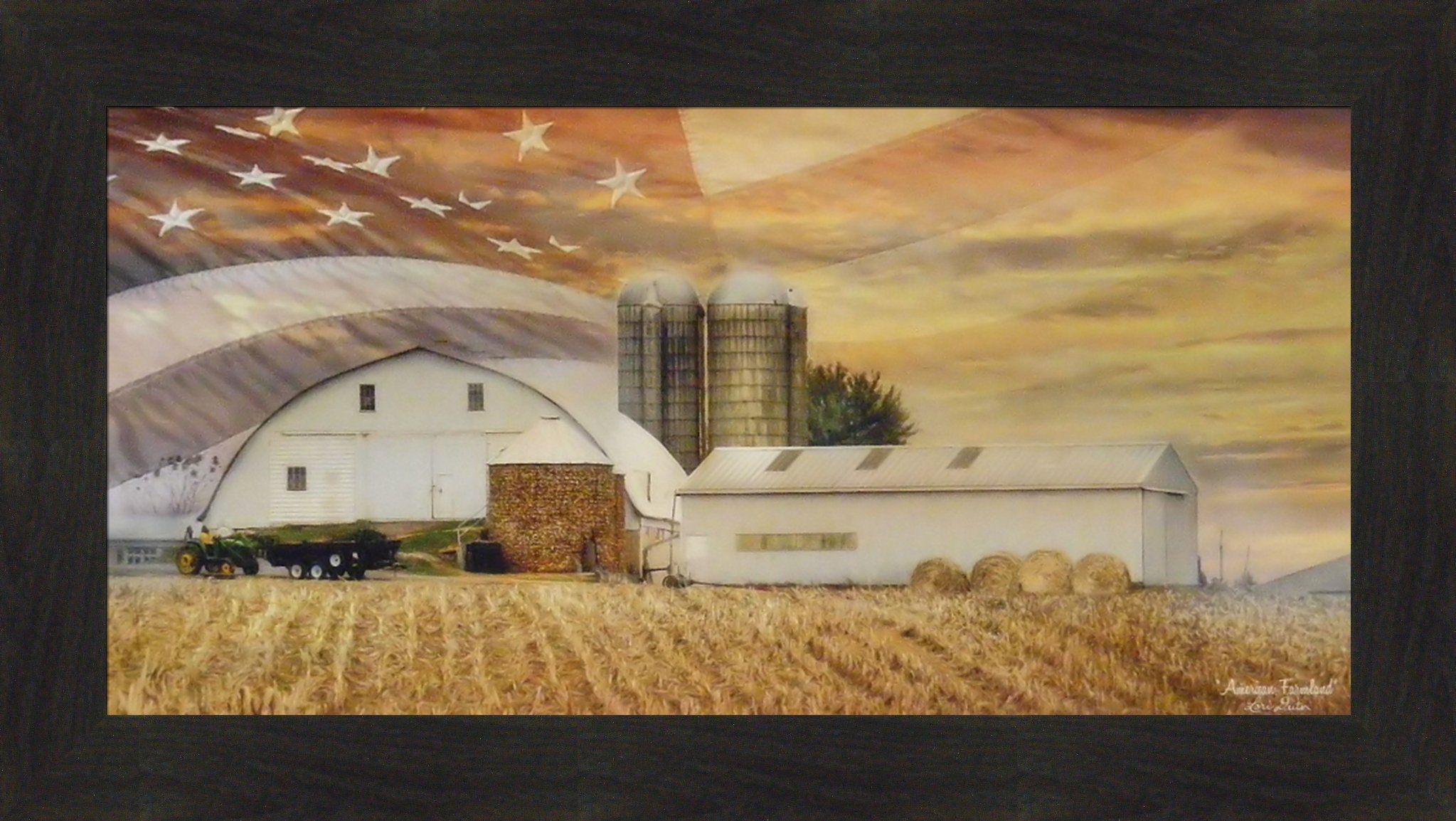 Amazon.com: American Farmland by Lori Deiter 16x28 Farm Barn Corn 