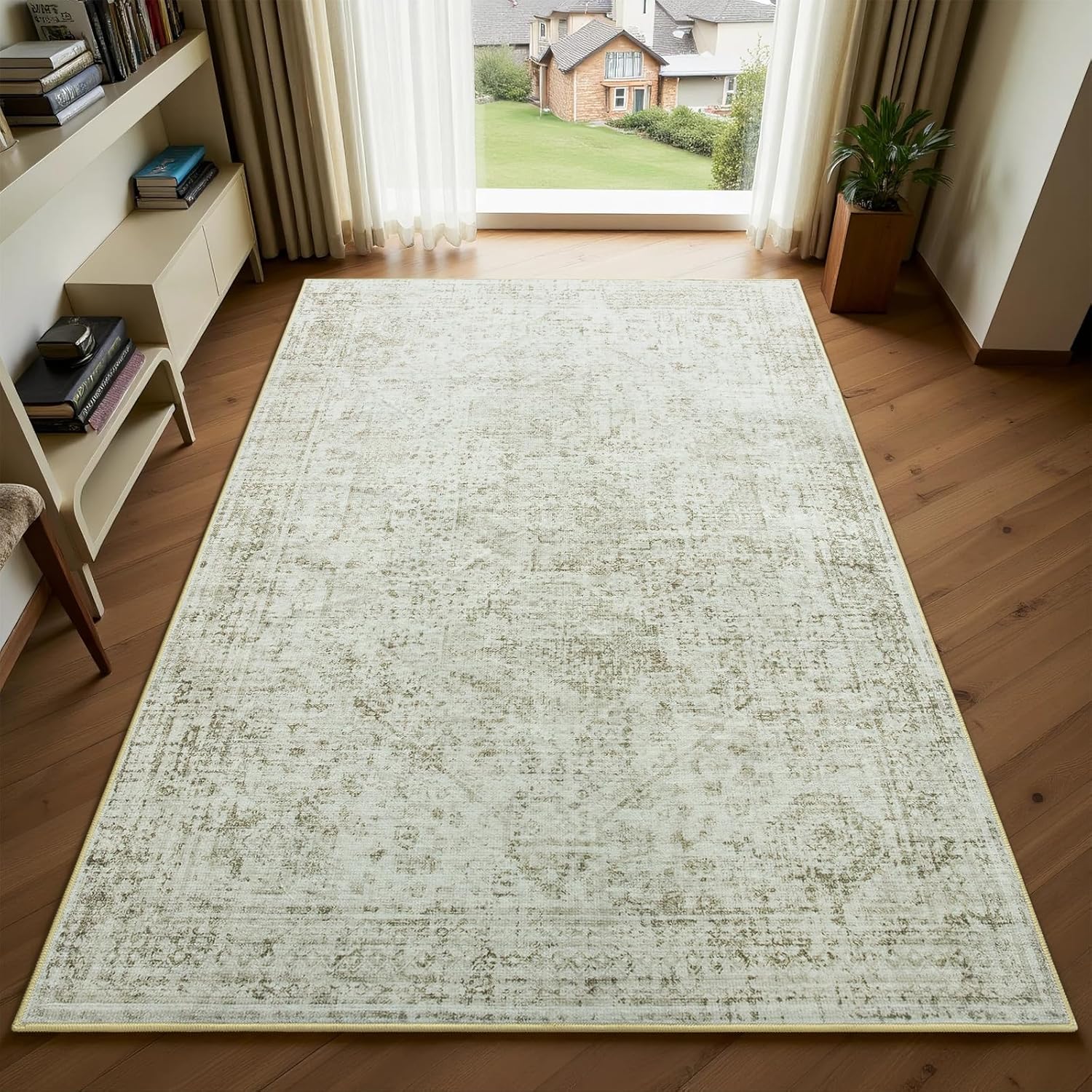 5x7 Area Rugs for Living Room, Washable Rug for Bedroom, Soft Non Slip Kitchen Rug for Indoor Floor, Modern Carpet for Dining Room Classroom Dorm Kids Playroom Nursery, Home Office Decor