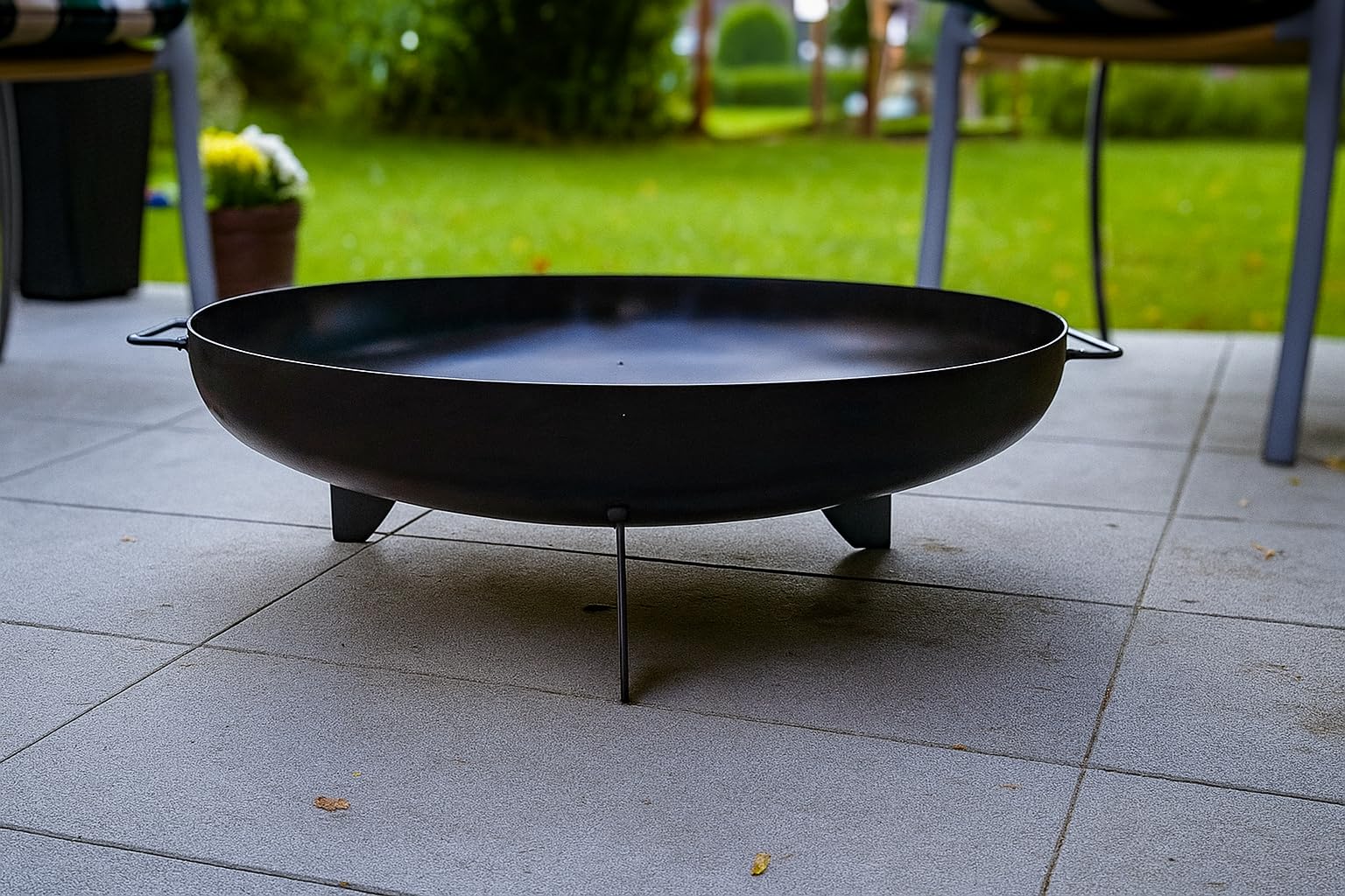 Brasero Monaco de 100 cm, brasero para el jardín, brasero, terraza y balcón, barril de fuego y cesta de fuego (diámetro 100 cm)