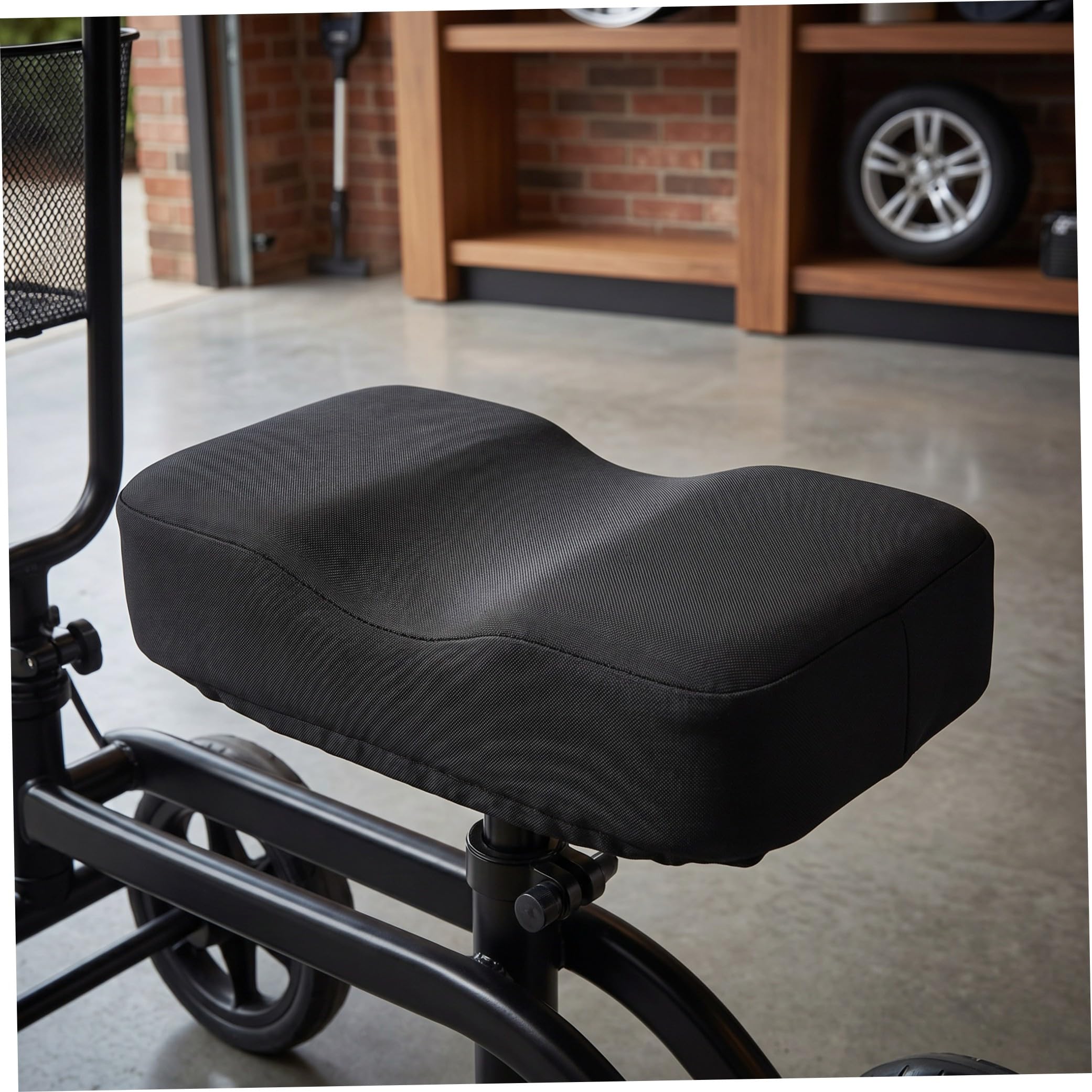 Baluue 2 Piezas Funda para Asiento de Andador de Rodilla Espuma Viscoelástica y Contornos Ergonómicos de Poliéster para Scooter de Rodilla Uso en Casa o Hospital