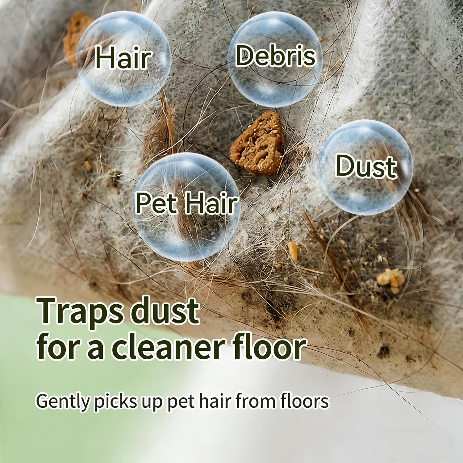 100 Pack Disposable Broom Covers, Electrostatic Non-Woven Elastic Sleeves for Pet Hair, Traps Dust, Lint Without Spreading, Wash-Free, Universal Fit for Hardwood, Tile, Laminate, Carpet & Home Office