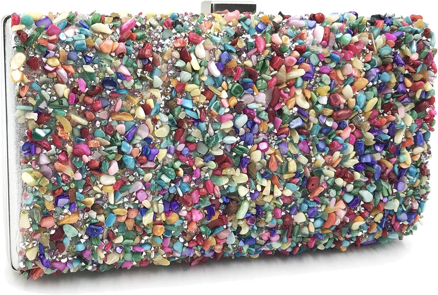 Rhinestone Frosted Clutch for Women Prom Party Evening Bags