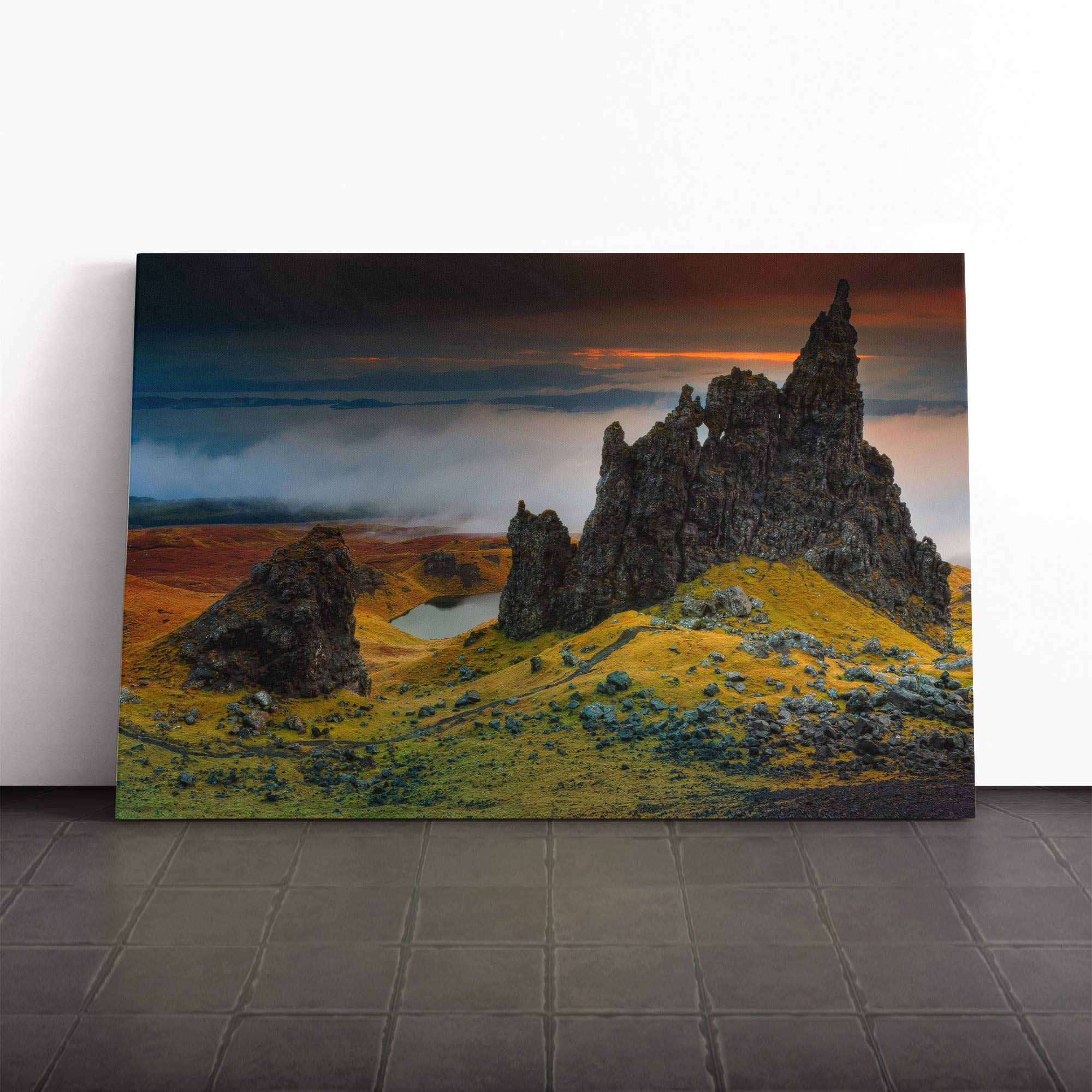 Landscape Isle of Skye Scotland Vol.4 Canvas Print | Gallery Wrapped 30mm Frame Wall Art | 20x14 inches | Ready to Hang | Modern Landscape Picture | Living Room Bedroom Lounge Office