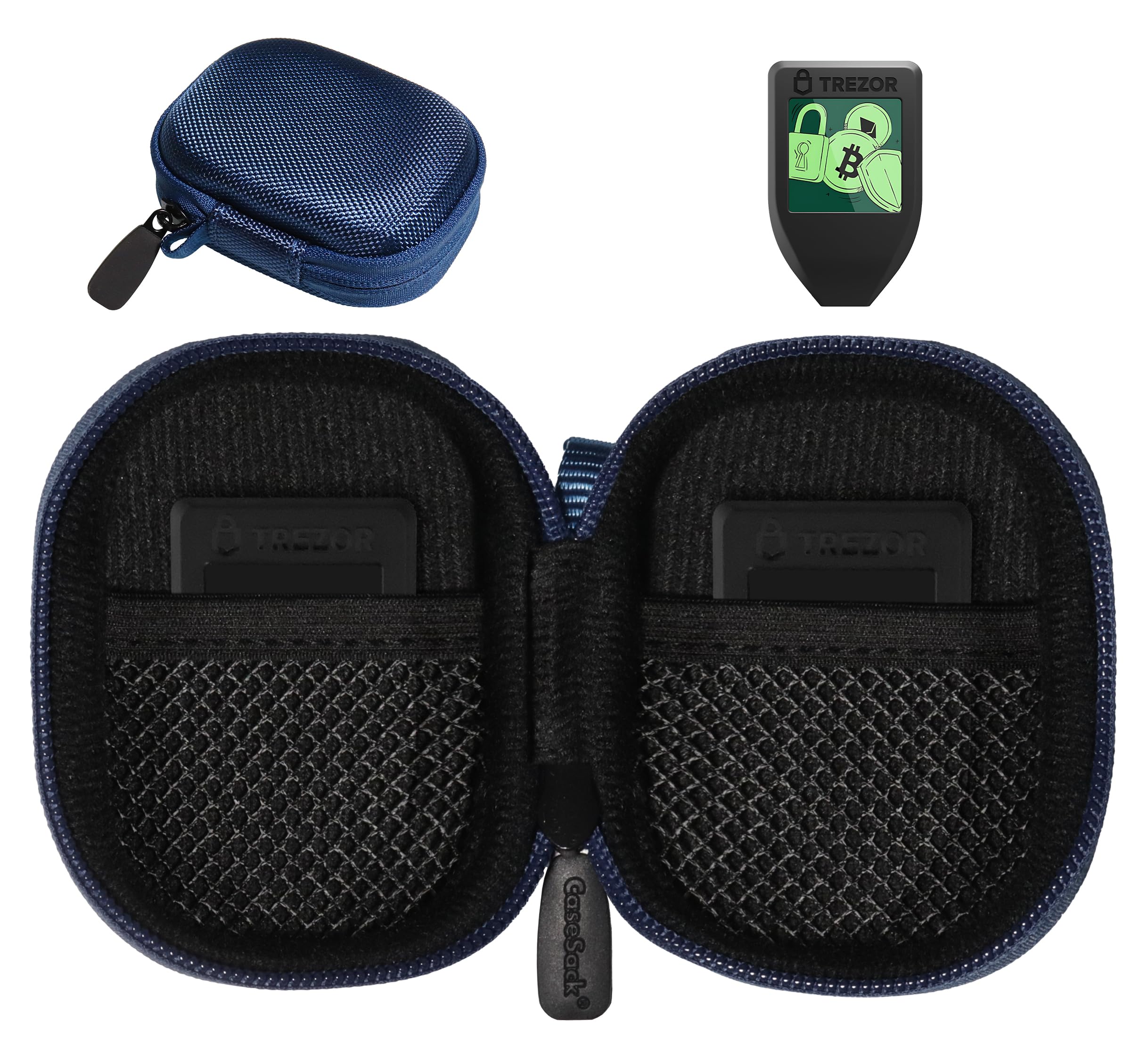 Amazon.com: CaseSack Bitcoin Case for Trezor Safe 5, Safe 3, Model T  Advanced Crypto Hardware Wallet (Blue) : Electronics