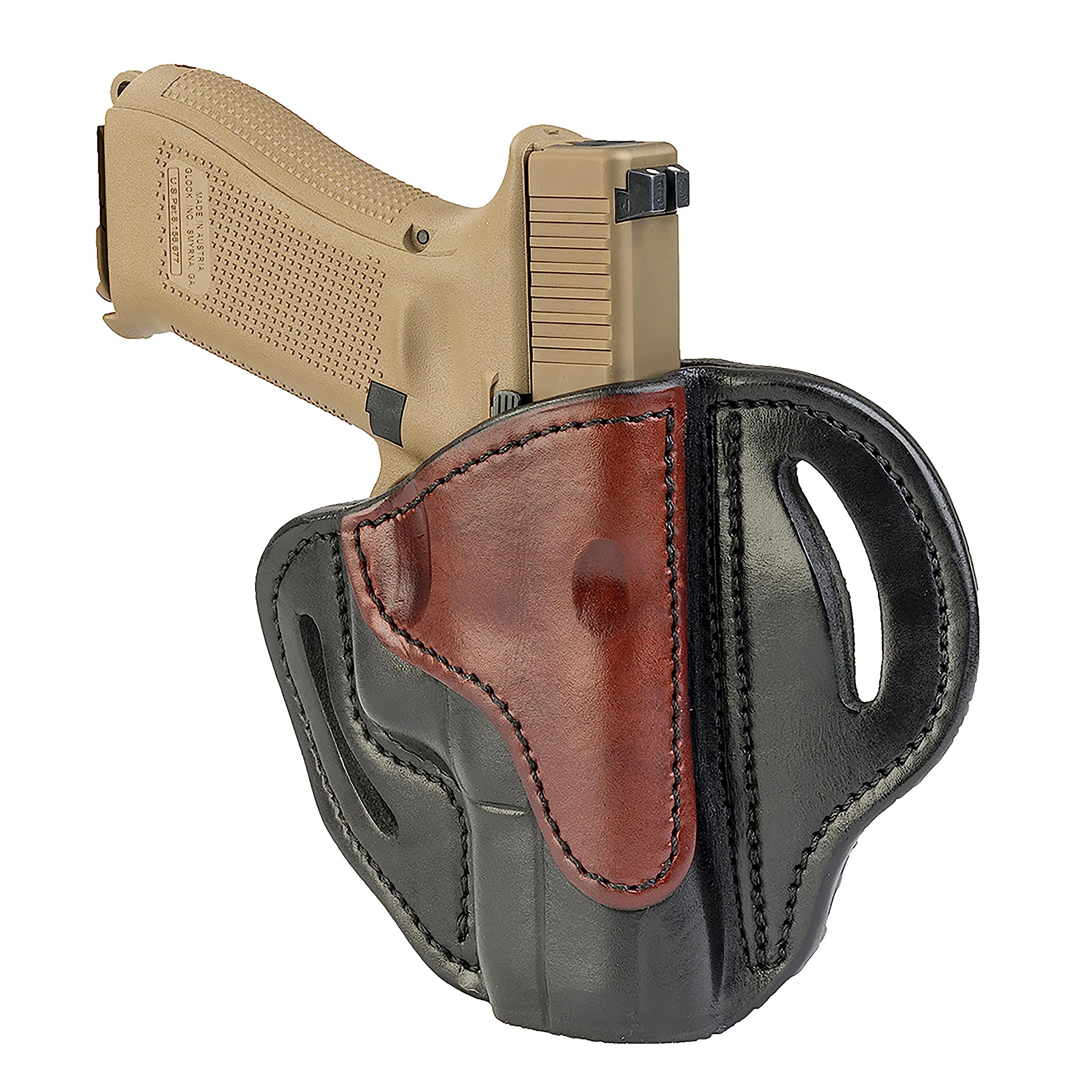 1791 GUNLEATHER G19 Holster - Right Hand OWB G19 Leather Holster for Belts - Fits Glock 19, 23, 26, 27, H&K VP40 and Springfield XDS