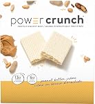 Power Crunch Protein Bars Beurre d'arachide Crème 12 Nombre – Barre haute teneur en protéines, 13g Protéines, Sucre faible, Barre de snack à la crème
