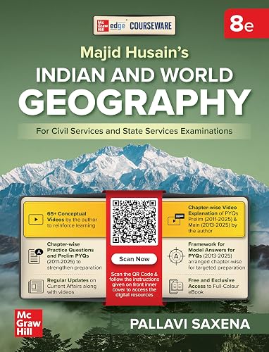Indian & World Geography, 8e for UPSC 2026-27 by Pallavi Saxena | 65+ Conceptual Videos | Prelims & Mains PYQs (2011-2025) | Chapter-wise Practice Questions | E-book access | Tips & Tricks | Maps