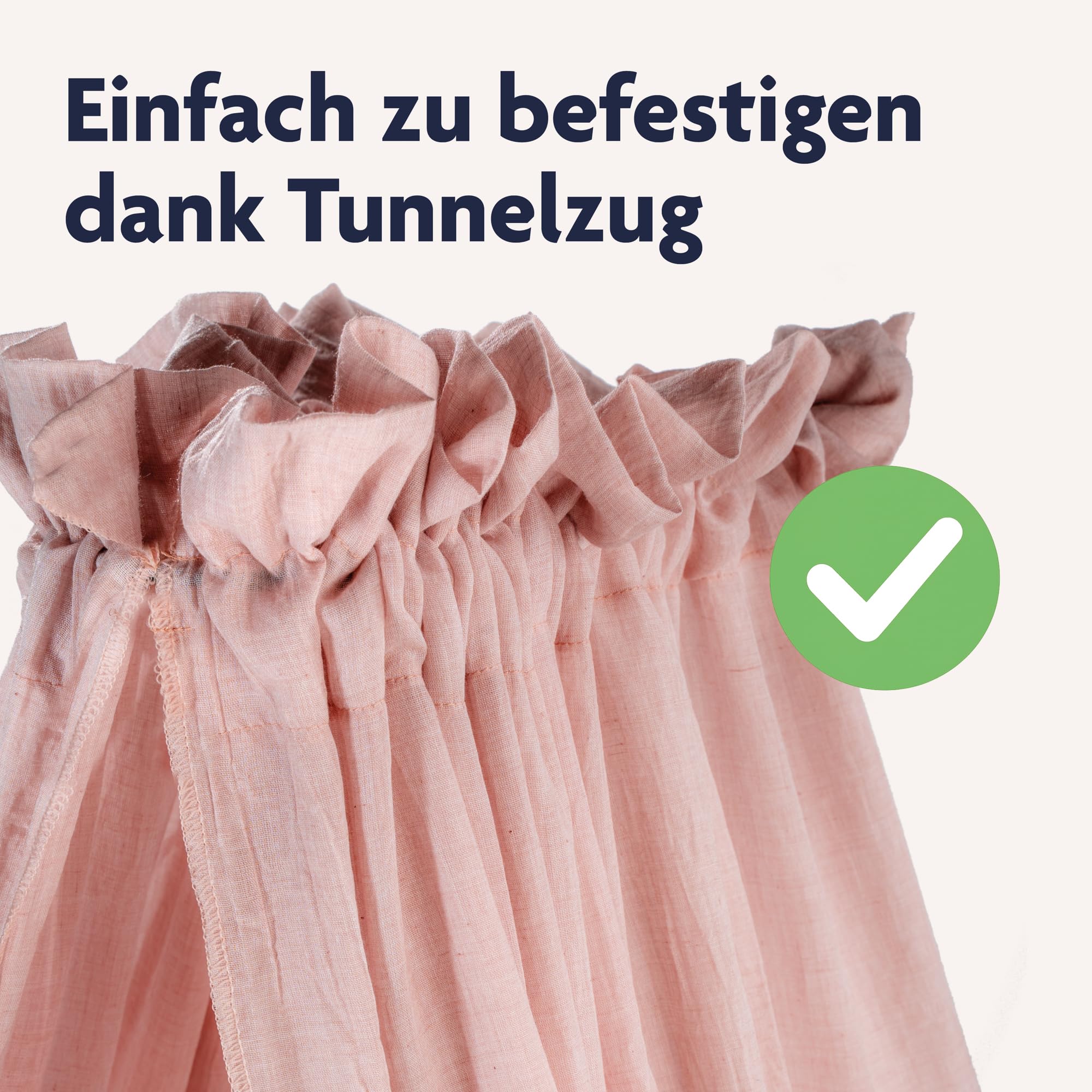 Julius Zöllner Betthimmel aus Voile – für Babybett & Kinderbett – Kinderzimmer Deko – Earth