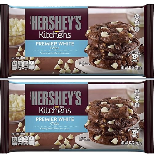 Hershey's Chips para hornear blancos Premier, 12 onzas, paquete de 2