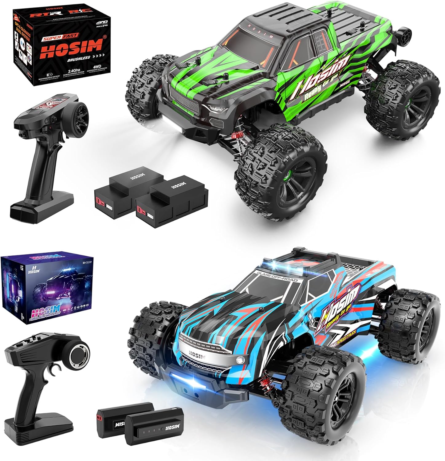 Hosim 116 60+KMH 4WD Brushless RC Car, Fast Remote Control