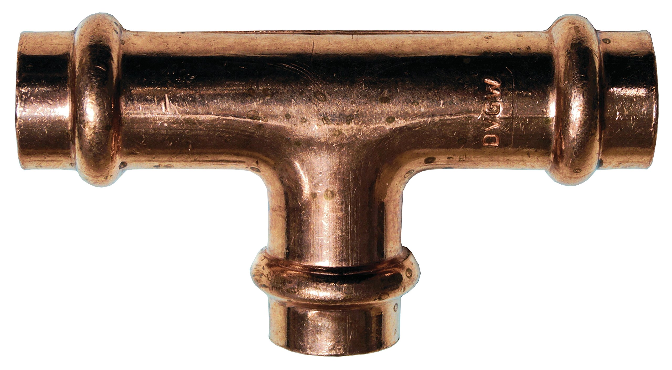 Cornat Press T-Piece Copper with 3 Sleeves, 15 mm (1), T653015B