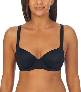 COMPANY ELLEN TRACY Womens Lightly Lined Underwire Full Coverage T-Shirt Bra with Adjustable Straps - Black, 34B