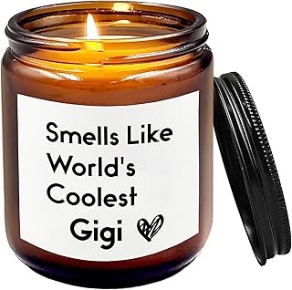 kdqua Nana Gifts Lavender Scented Candles, Funny Mothers Day Grandma Gifts Nana Birthday Gifts, Gift for Grandmother, Mimi Gigi Nana Gifts from Granddaughter Grandson Soy Wax Amber Jar Candle