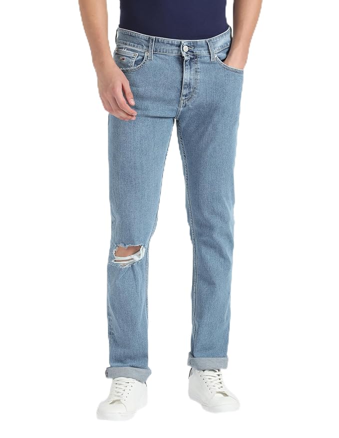 Tommy Hilfiger Men's Mid Rise Straight Jeans