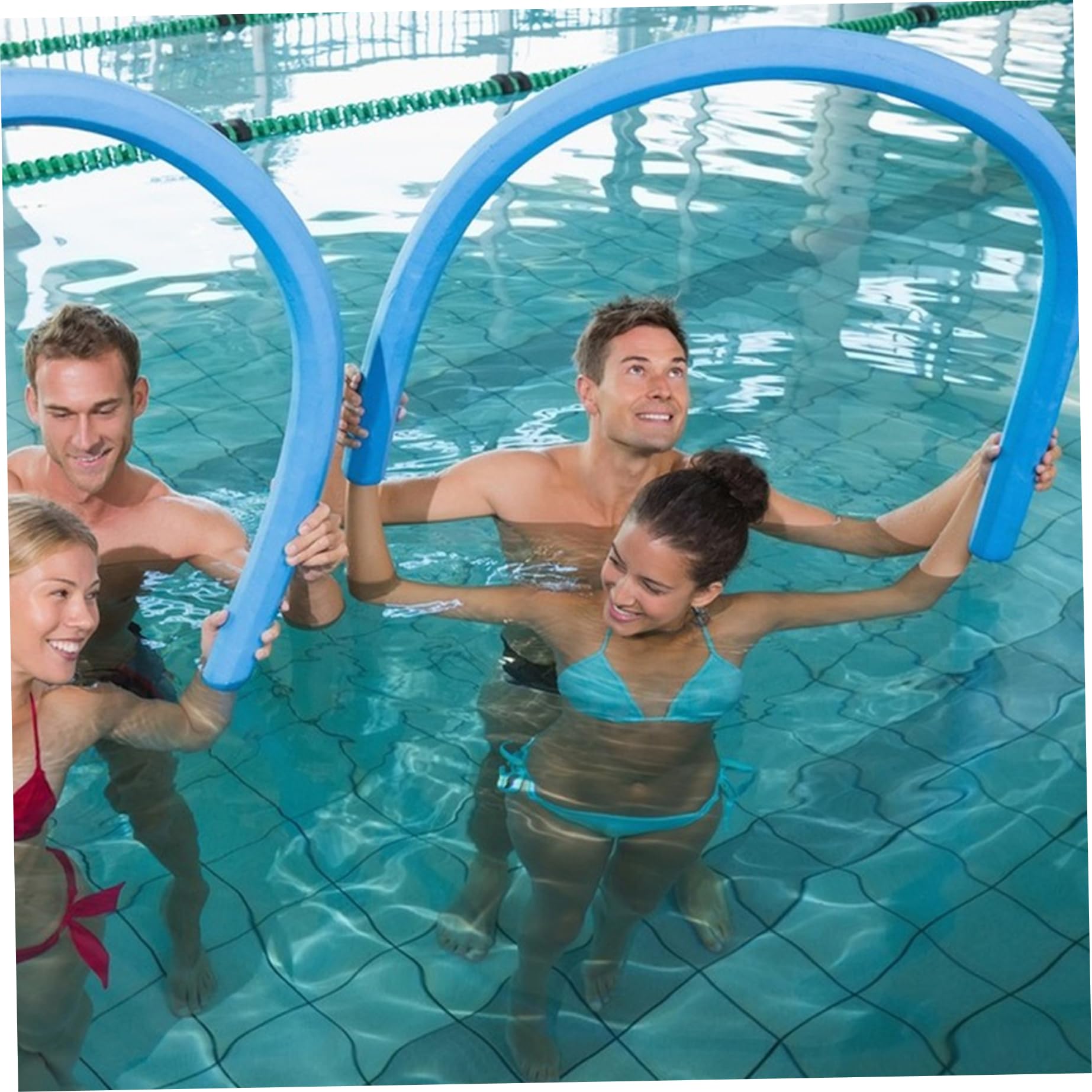 Noodles per piscina in schiuma, Noodles per piscina 2 pezzi per nuoto ad alta galleggiabilità in schiuma EPE 59 pollici dritti per allenamento di nuoto, Accessori