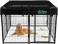 Vista 99 de FXW Homeplus Unleashed Corralito para Perros de Interior - Juego Sin Estrés y Seguro, Resistente de 40 Pulgadas 6 Paneles Corralito para Perros Negro