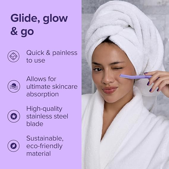 Plum Beauty Face Razors for Women, Eyebrow Razor & Brow Shaper