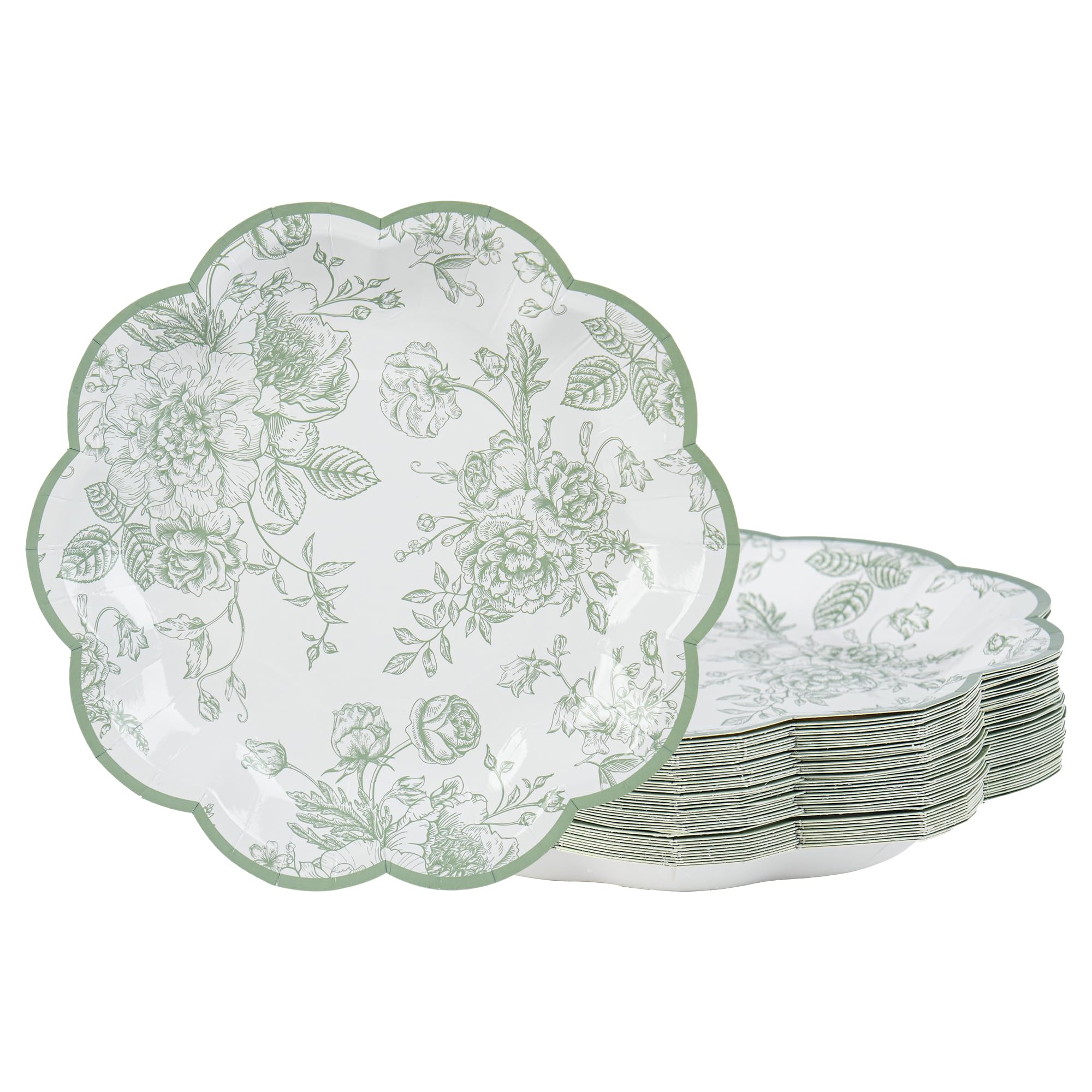 Weiße Pappteller Mit Goldrand – 48 Stück, 17,8 Cm, Einwegteller Für Dessert, Party, Hochzeit, Weihnachten