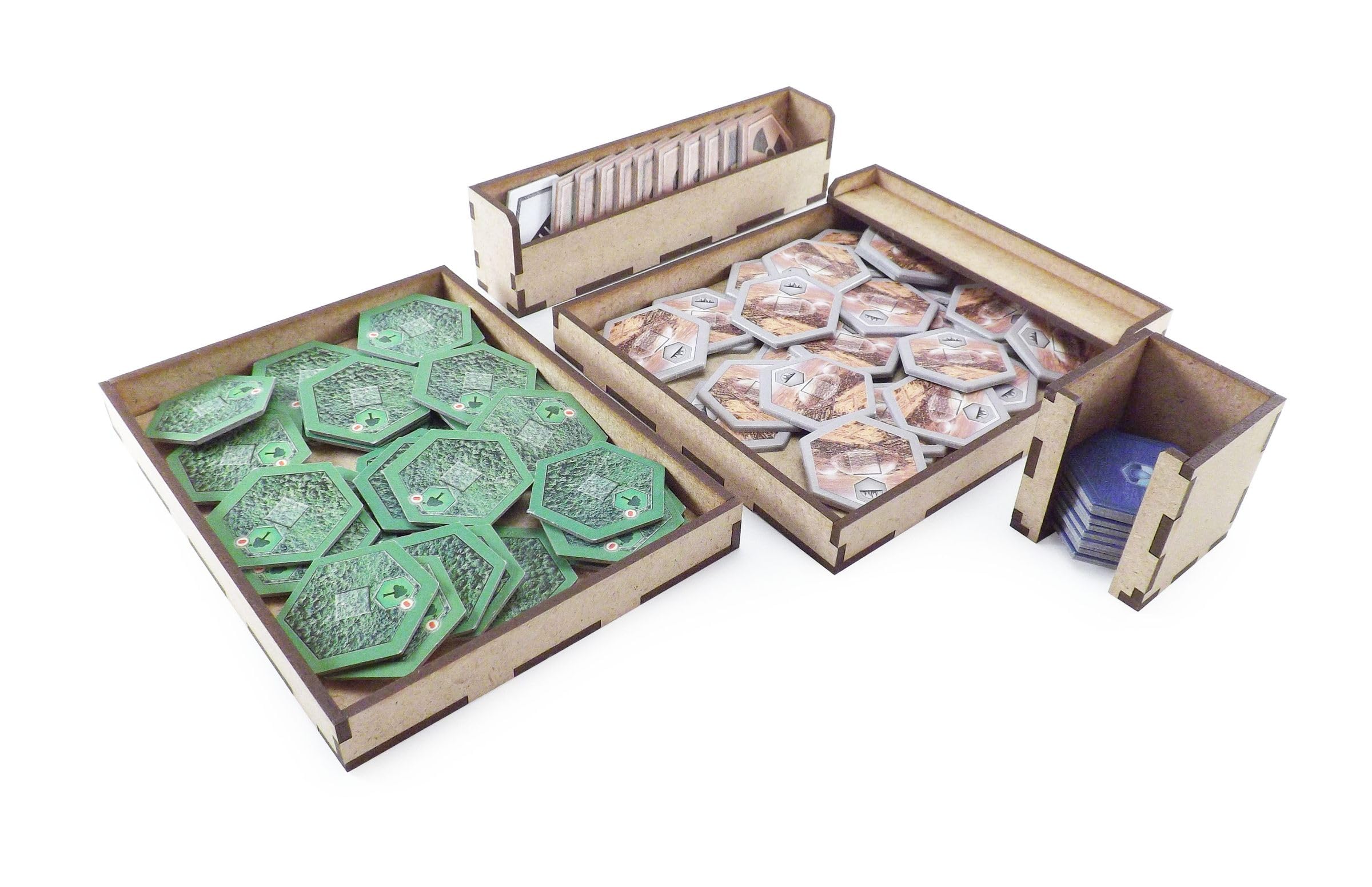 The Game Doctors Organizador Para Terraformación De Marte – Soporte De Madera Para El Juego Base Y Expansiones (Hellas, Elysium Y Venus Next), Kit De Montaje Para Fans